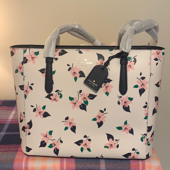 Nwt Kate spade tropicale print medium tote bag - Picture 1 of 10